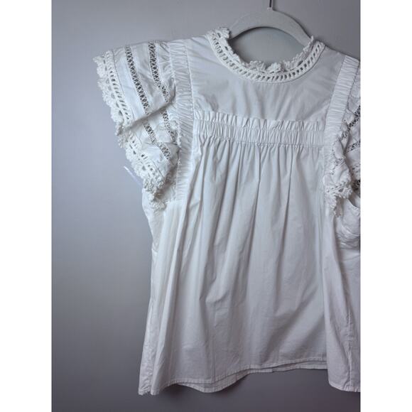 Sea Rylee Crochet Trim Top, White Womens Size XS NWT $275 - Picture 7 of 13